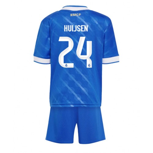 Stroje piłkarskie Real Madrid Dean Huijsen #24 Koszulka Trzeciej dla dzieci 2025-26 Krótki Rękaw (+ szorty)